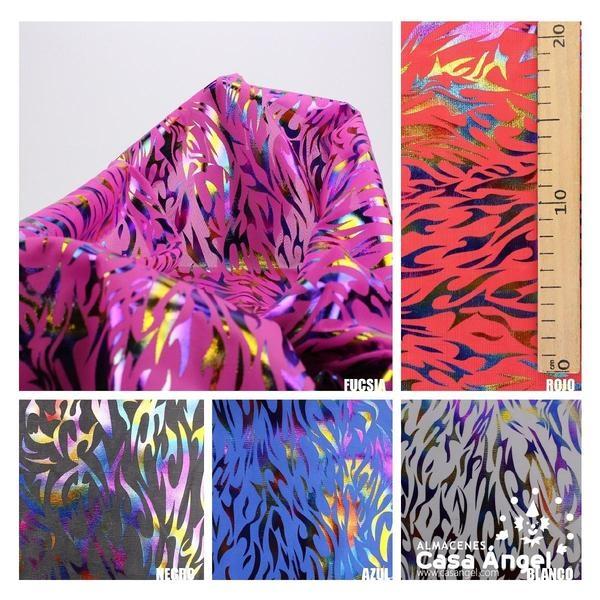 RASETE ESTAMPADO LLAMAS FOIL ANCHO 150cm