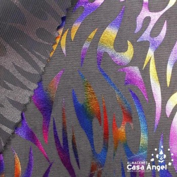 RASETE ESTAMPADO LLAMAS FOIL ANCHO 150cm