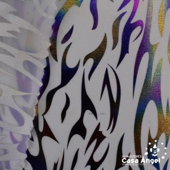 RASETE ESTAMPADO LLAMAS FOIL ANCHO 150cm