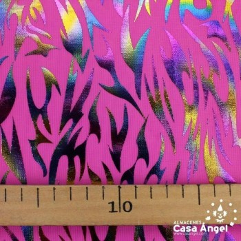 RASETE ESTAMPADO LLAMAS FOIL ANCHO 150cm