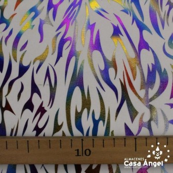 RASETE ESTAMPADO LLAMAS FOIL ANCHO 150cm