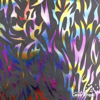RASETE ESTAMPADO LLAMAS FOIL ANCHO 150cm