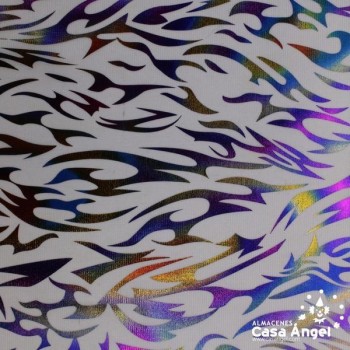 RASETE ESTAMPADO LLAMAS FOIL ANCHO 150cm