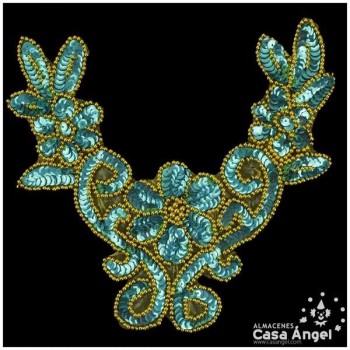 APLICACIÓN CUELLO ROCALLA LENTEJUELA 22cm