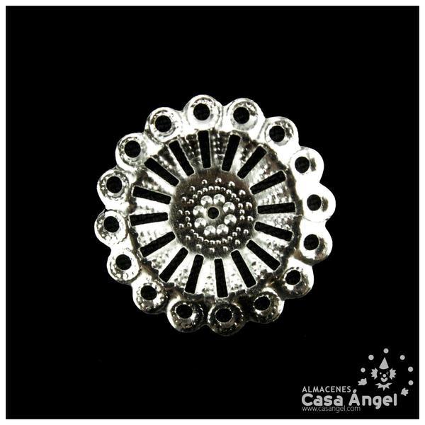 APLICACIÓN METÁLICA CIRCULAR CALADO RELIEVE BOLSA 5uds