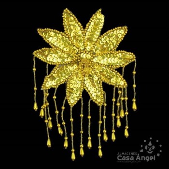 APLICACIÓN FLOR ESTRELLA LENTEJUELA ROCALLA 19cm