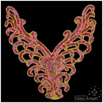 CUELLO FILIGRANA ROCALLA Y LENTEJUELAS 30cm