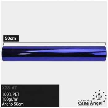 ACETATO AZUL BRILLO METÁLICO 50cm
