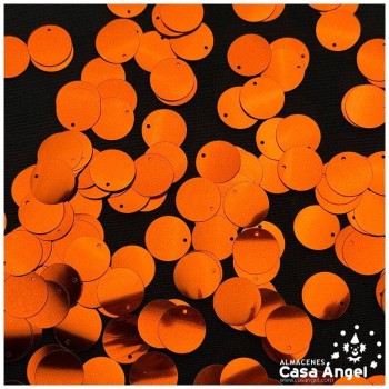LENTEJUELA DE COSTURA REDONDA METALIZADA 16mm BOLSA 50gr