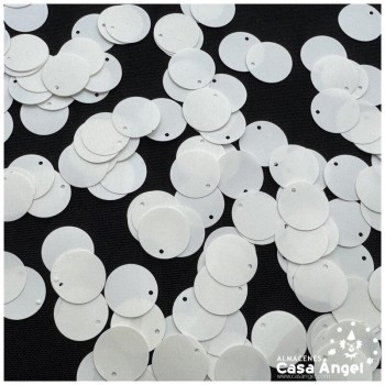 LENTEJUELA DE COSTURA REDONDA METALIZADA 16mm BOLSA 50gr