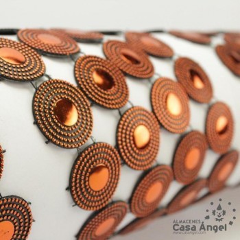 PASAMANERÍA ANCHA CADENETA CÍRCULOS PVC 105mm