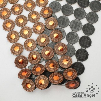 PASAMANERÍA ANCHA CADENETA CÍRCULOS PVC 105mm