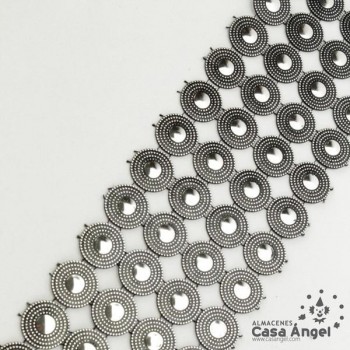 PASAMANERÍA ANCHA CADENETA CÍRCULOS PVC 105mm