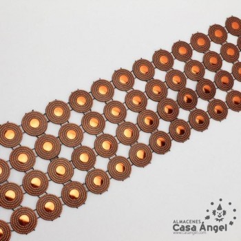 PASAMANERÍA ANCHA CADENETA CÍRCULOS PVC 105mm