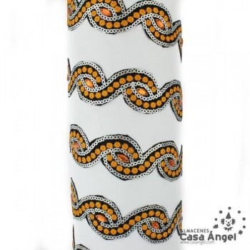 PASAMANERÍA TERMOADHESIVA LENTEJUELA Y STRASS 30mm
