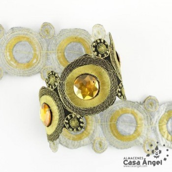 PASAMANERÍA TERMOADHESIVA ROCALLA Y BORDADO 55mm