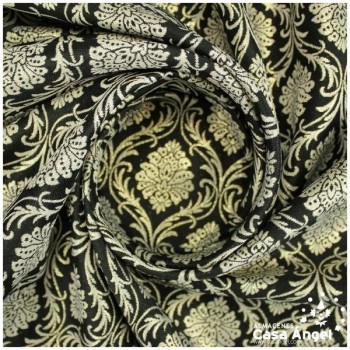 RASO ADAMASCADO NEGRO SERIE YASMINA 280cm
