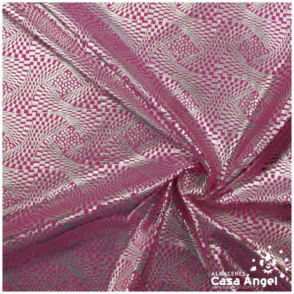 LYCRA FUCSIA ESTAMPADA CON ESTERA DE CURVAS SERIE YURI 150cm
