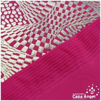 LYCRA FUCSIA ESTAMPADA CON ESTERA DE CURVAS SERIE YURI 150cm