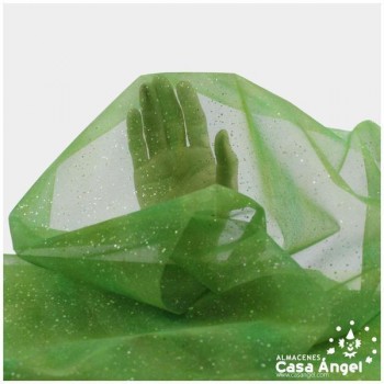 ORGANZA ESTAMPADA VERDE SERIE ZODIAC 150cm