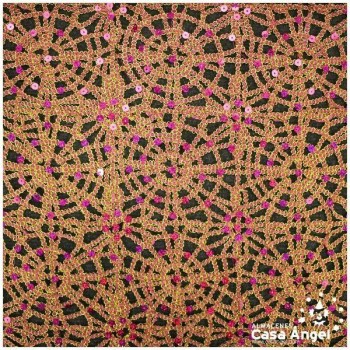 RED DE LENTEJUELAS BORDADAS SERIE PERSIA FUCSIA 130cm