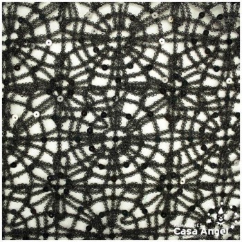 RED DE LENTEJUELAS BORDADAS SERIE PERSIA NEGRO 130cm