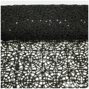 RED DE LENTEJUELAS BORDADAS SERIE PERSIA NEGRO 130cm