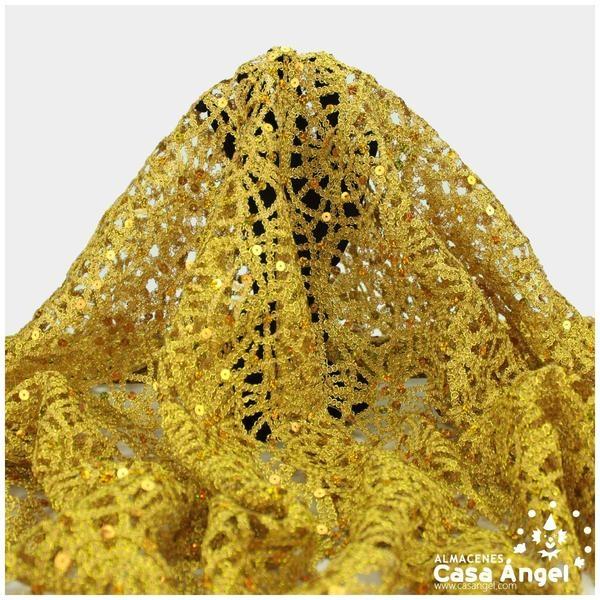 RED DE LENTEJUELAS BORDADAS SERIE PERSIA ORO 130cm