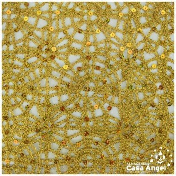 RED DE LENTEJUELAS BORDADAS SERIE PERSIA ORO 130cm