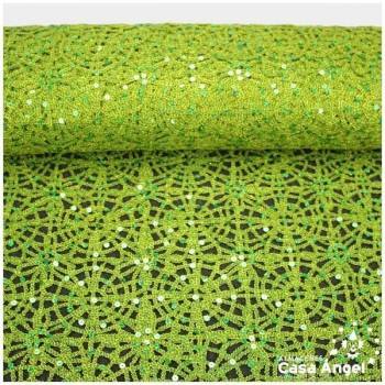 RED DE LENTEJUELAS BORDADAS SERIE PERSIA PISTACHO 130cm