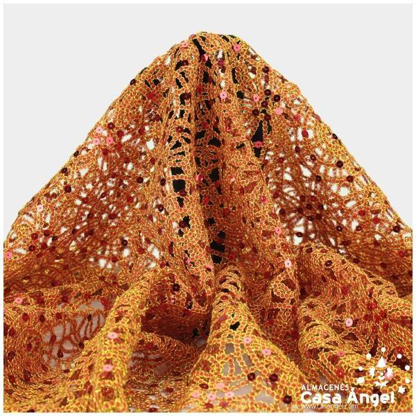 RED DE LENTEJUELAS BORDADAS SERIE PERSIA ROJO 130cm