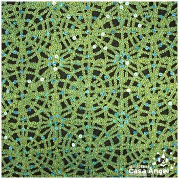 RED DE LENTEJUELAS BORDADAS SERIE PERSIA TURQUESA 130cm