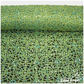 RED DE LENTEJUELAS BORDADAS SERIE PERSIA TURQUESA 130cm