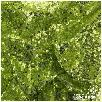 TELA DE LENTEJUELAS VERDE PISTACHO BORDADAS SOBRE TUL 150cm